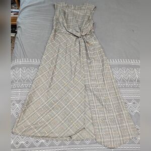 Maeve Reese Plaid Sleeveless Twist Front Dress Size 8
